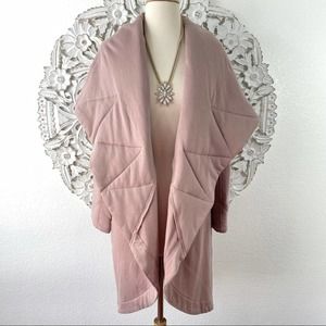 {Young, Fabulous & Broke} Sandrine Quilted Open Coat, Dusty Rose, Size S, NWT